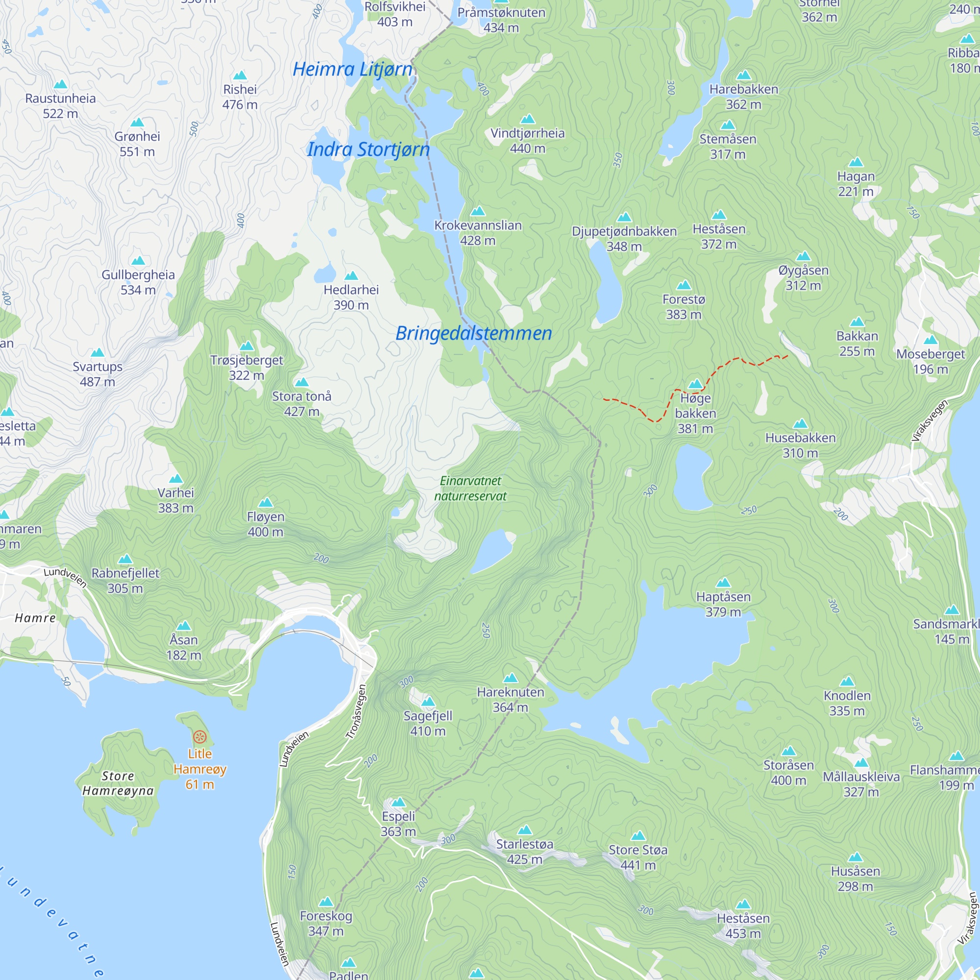 Bringedalshytta map