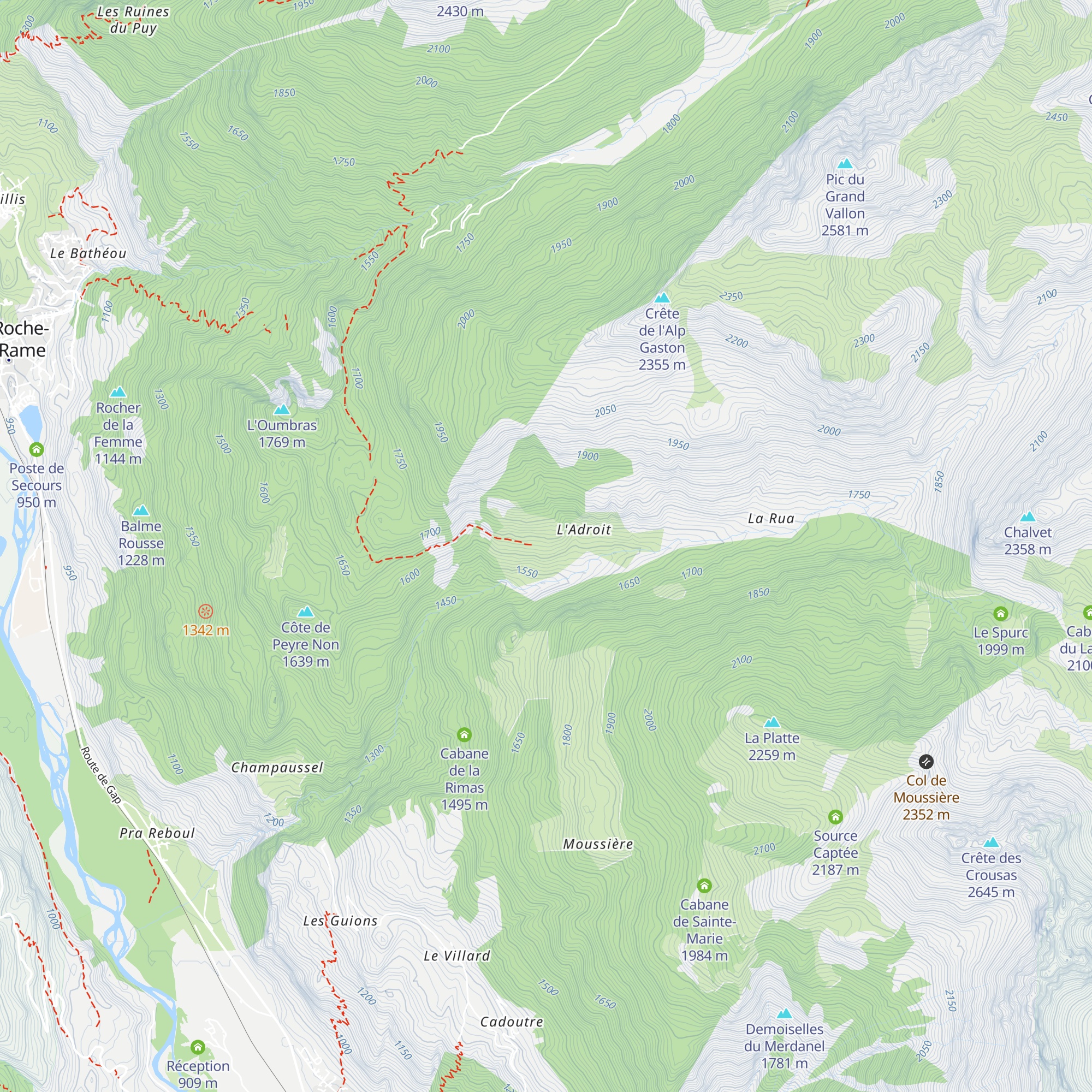 Les Martins map