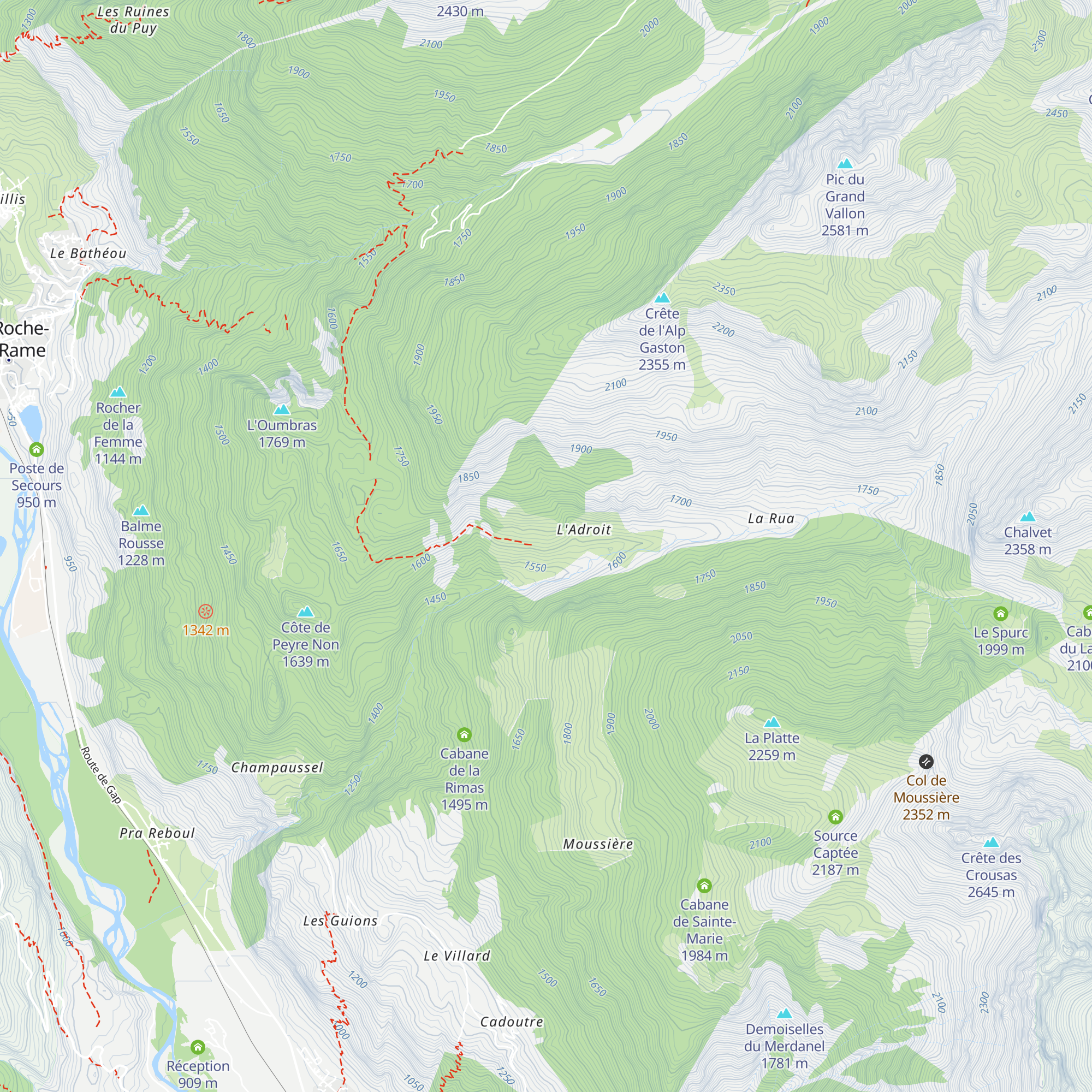 Les Martins map