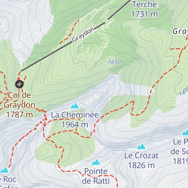 Map of Montagne de Graydon