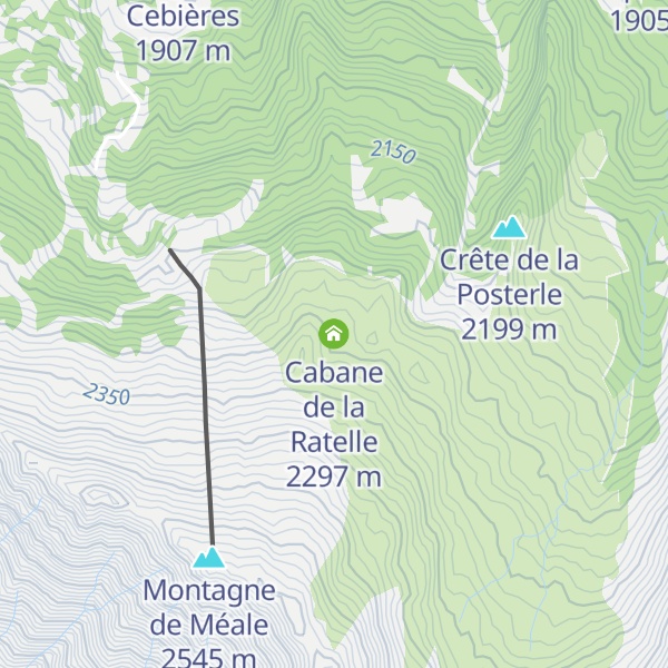 Map of Cabane de la Ratelle