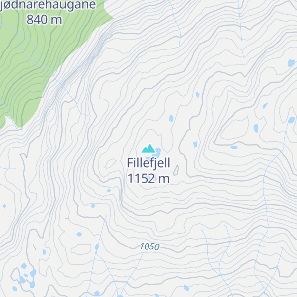 Map of Fillefjell