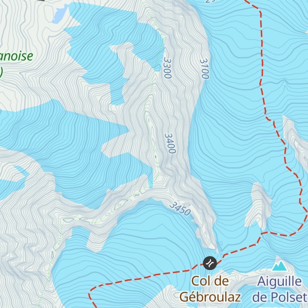 Map of Aiguille de Péclet