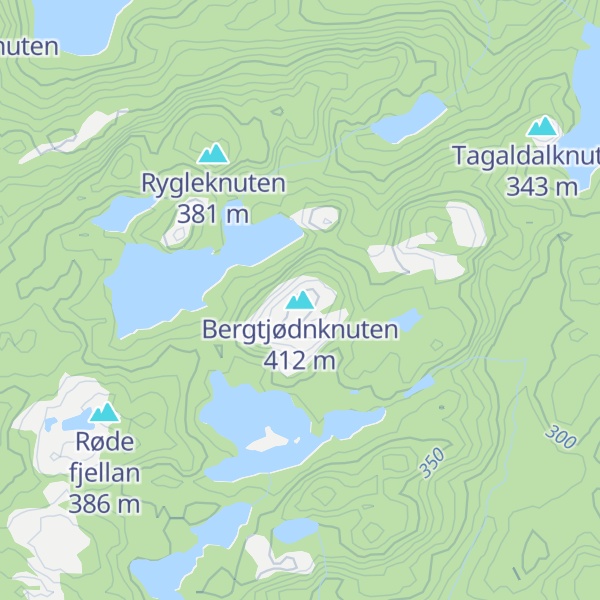 Map of Bergtjødnknuten
