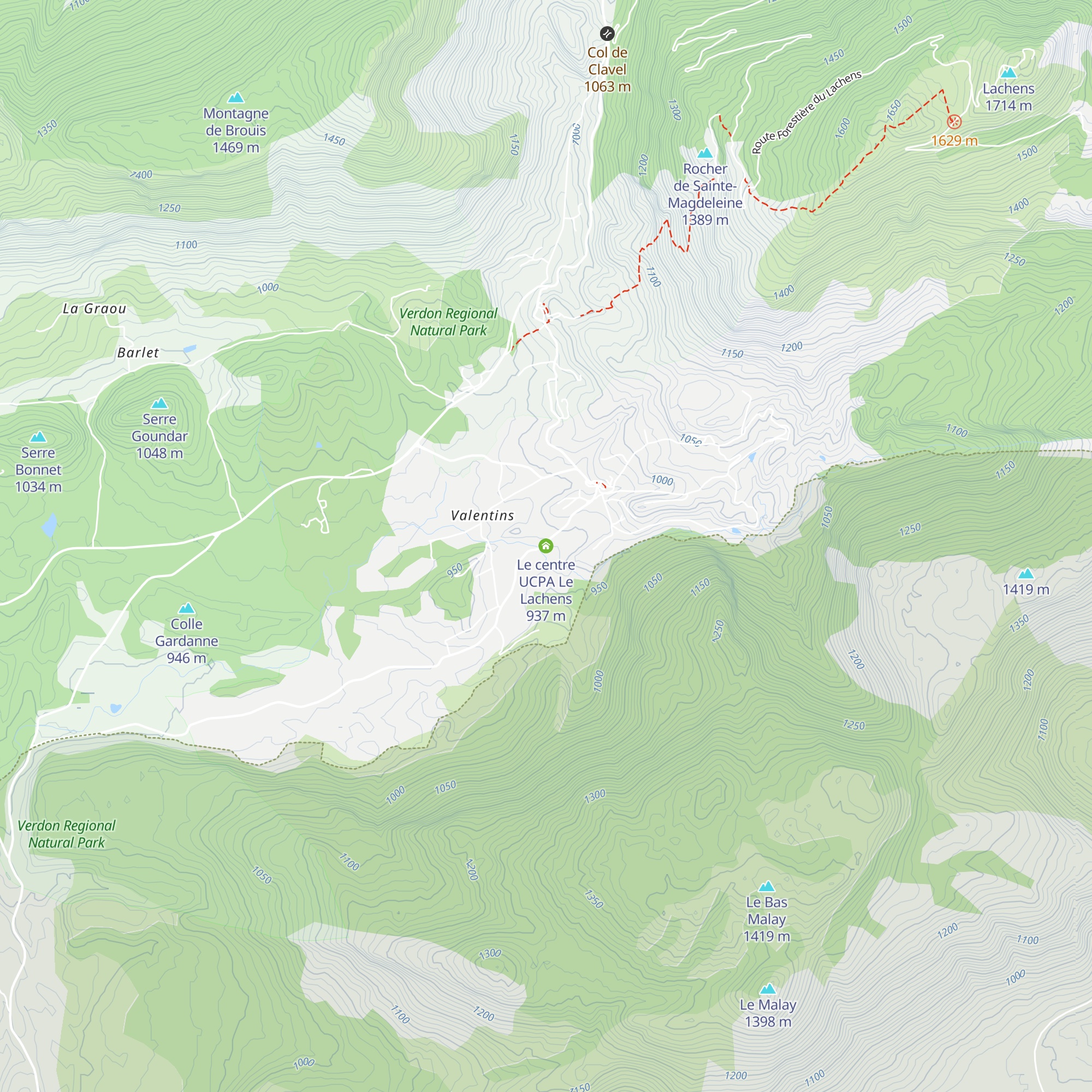 Le centre UCPA Le Lachens map
