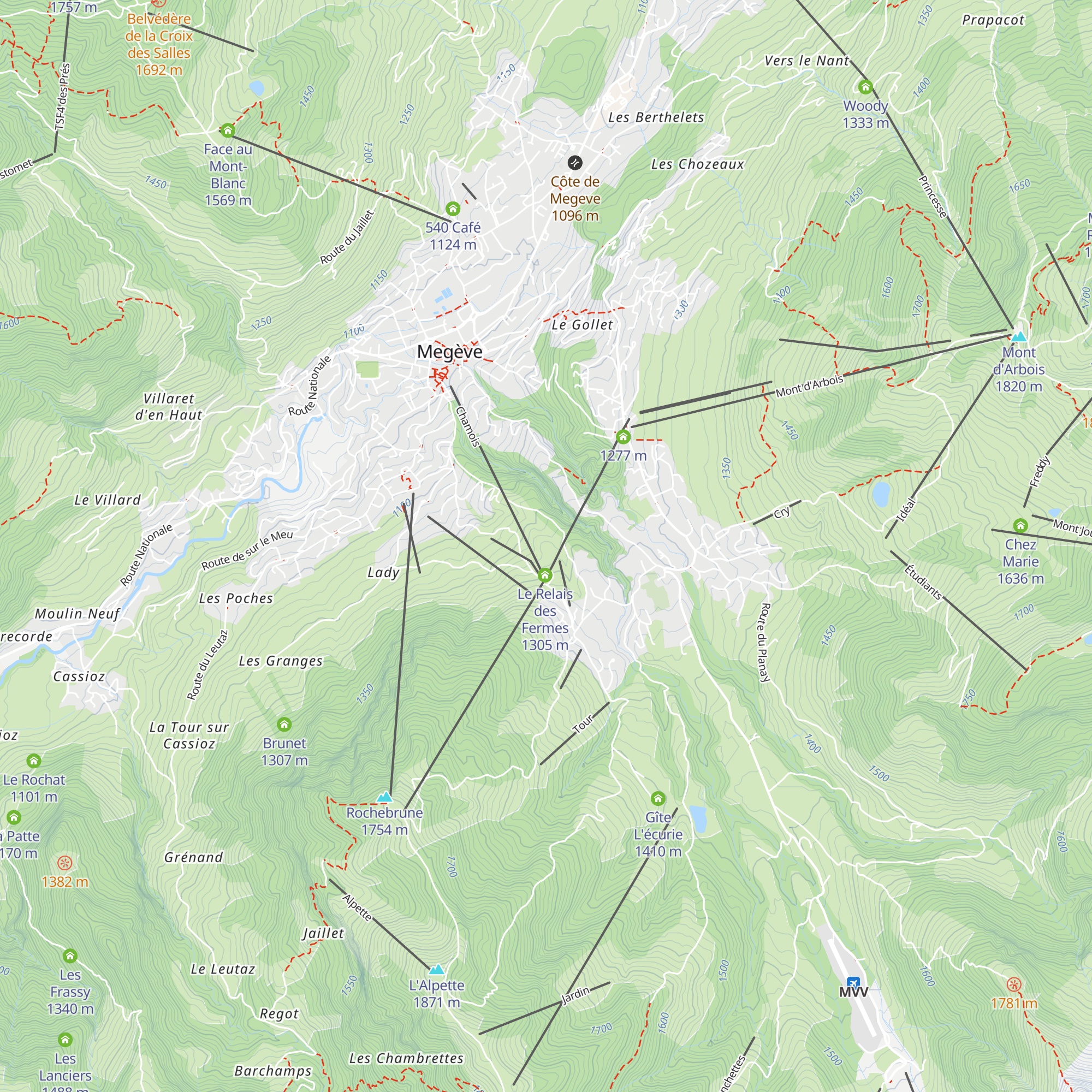 Le Relais des Fermes map