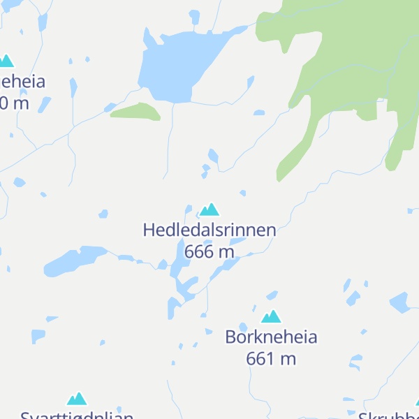 Map of Hedledalsrinnen