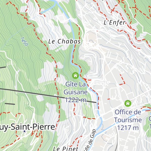 Map of Gîte La Guisane