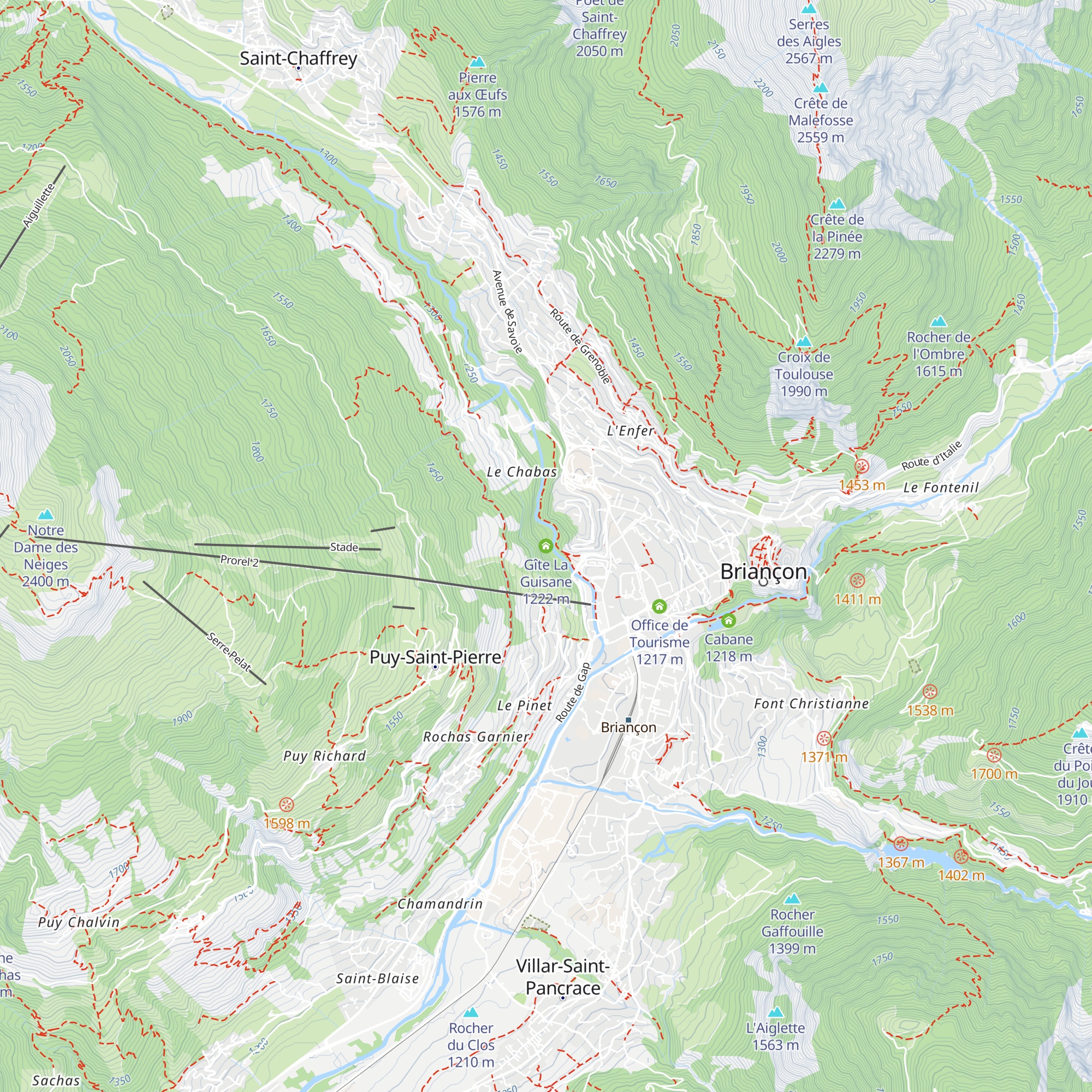 Gîte La Guisane map