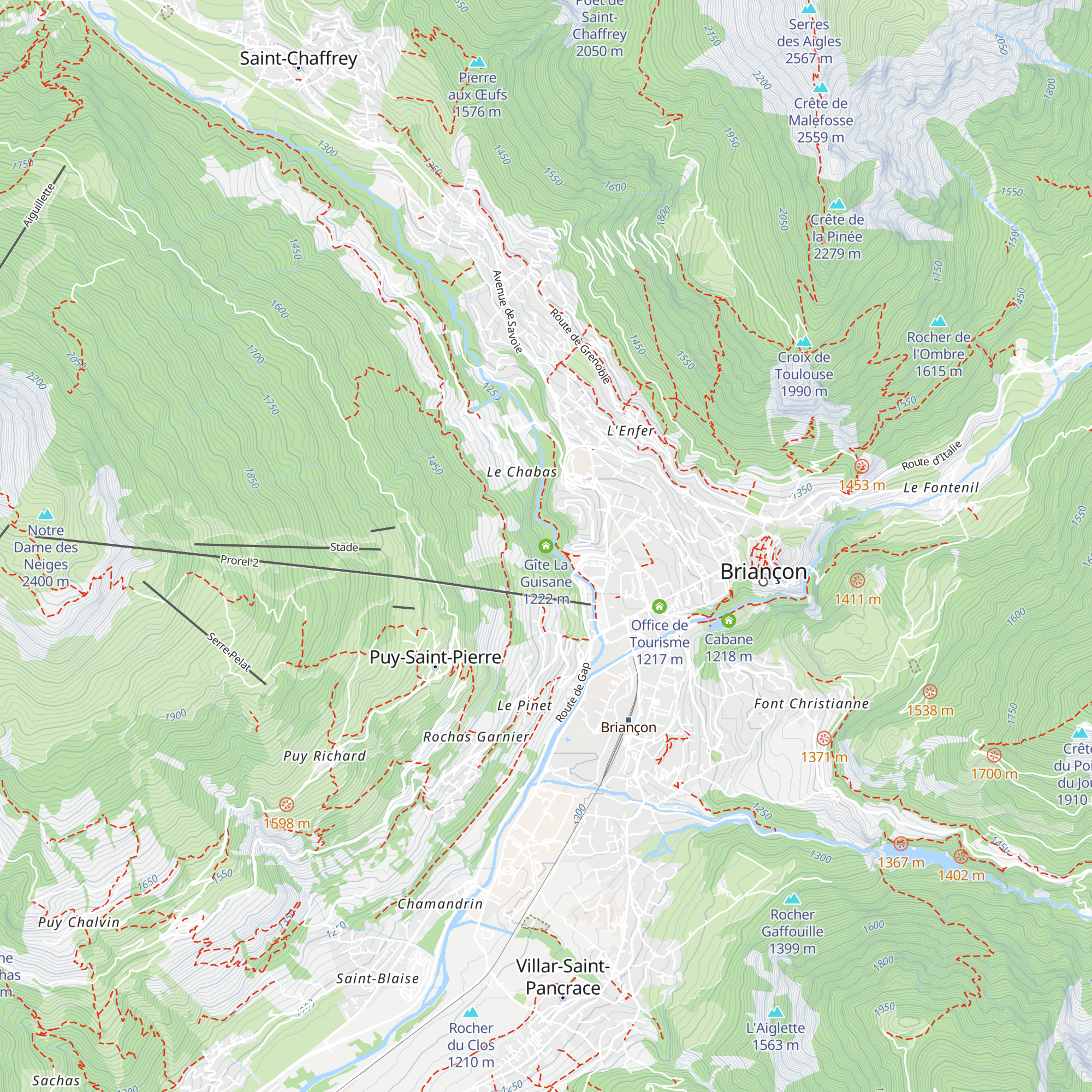 Gîte La Guisane map