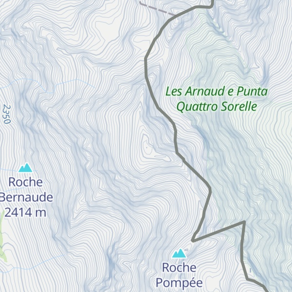 Map of Rocca Bernauda / Roche Bernaude