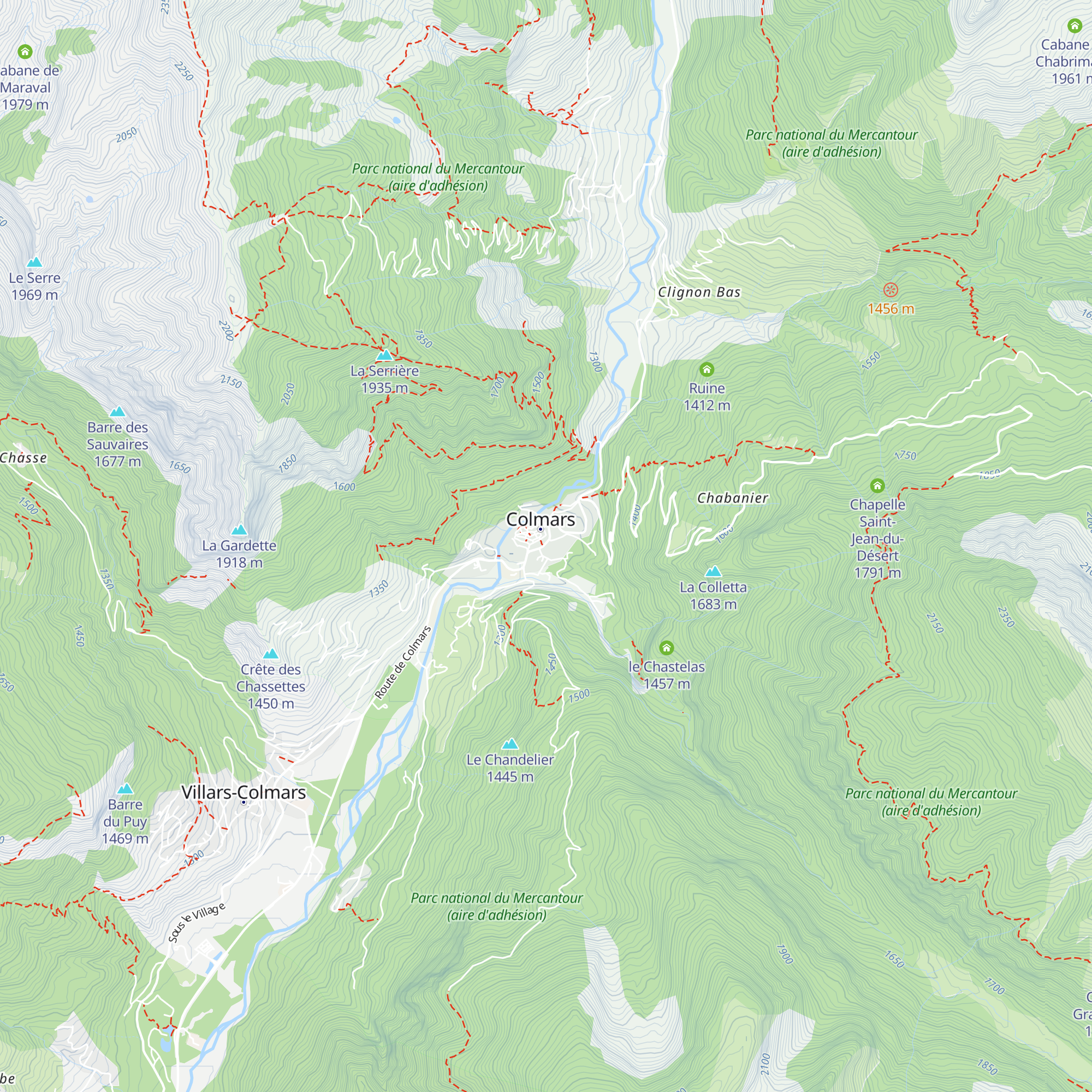 Office du Tourisme - Parc National du Mercantour map
