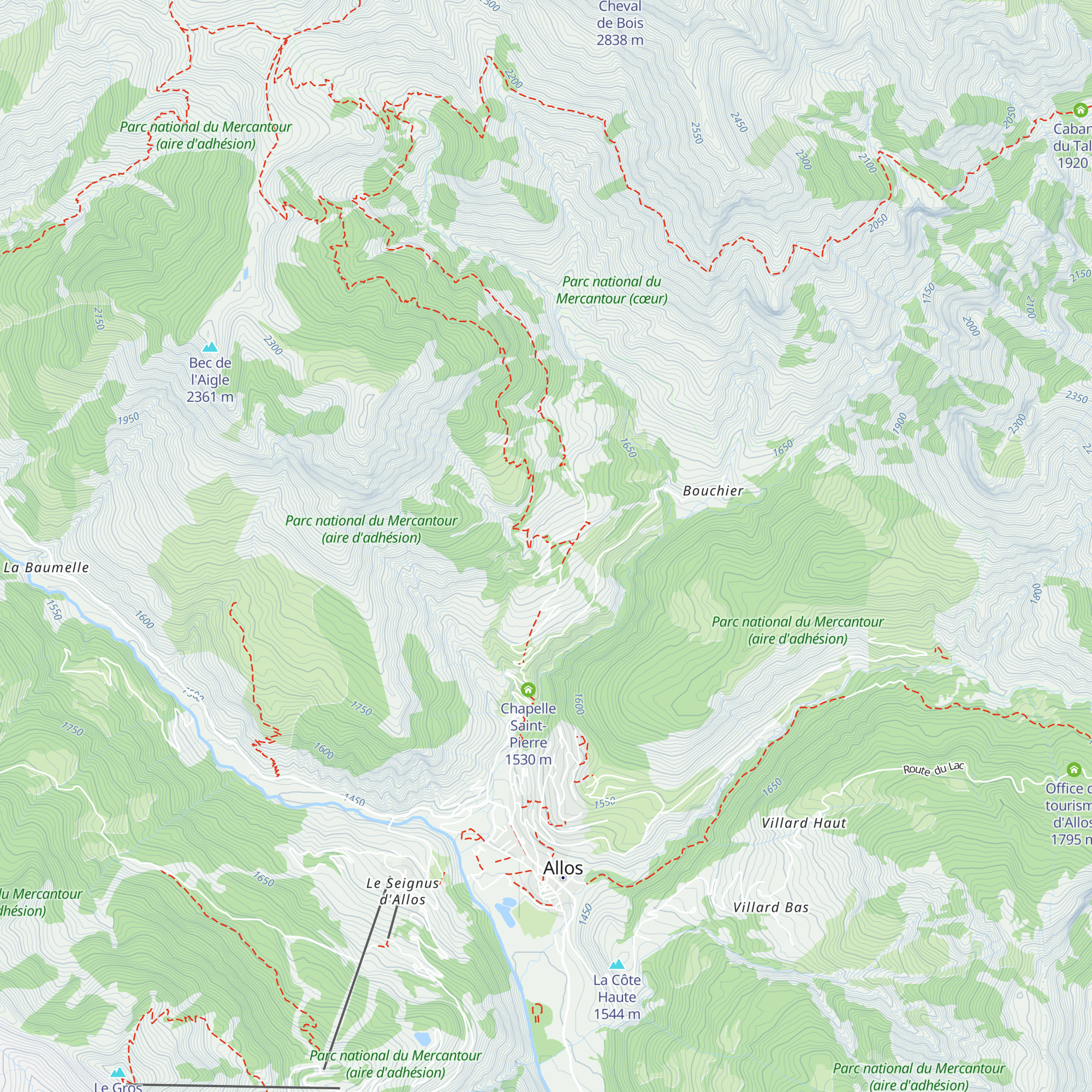 La Haute Colette map