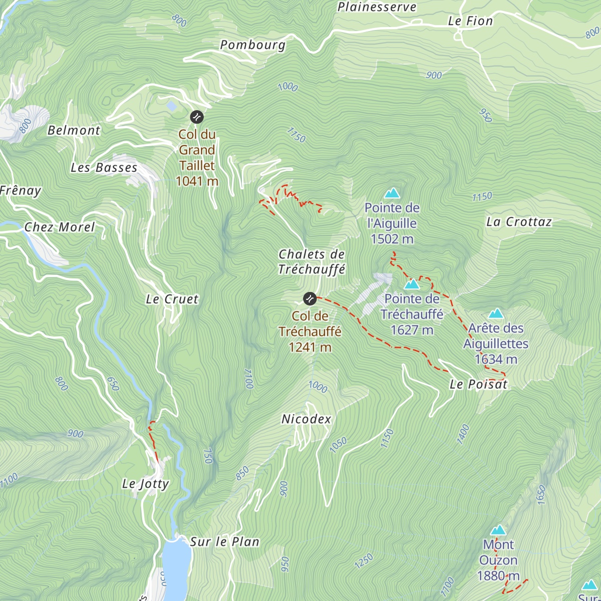Le Chamois map