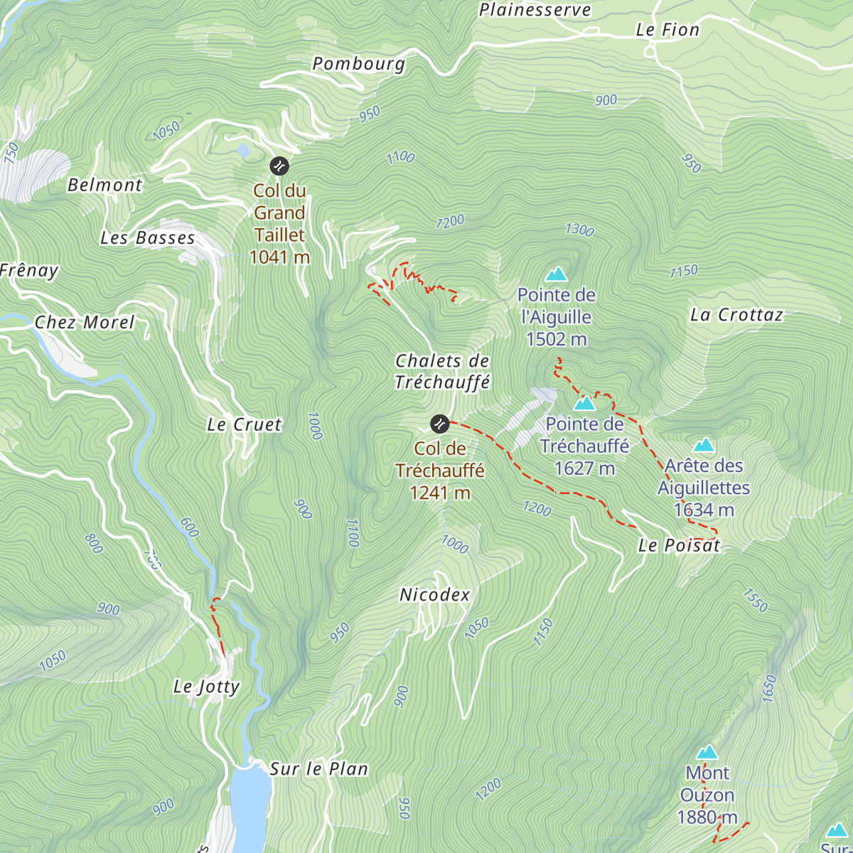 Le Chamois map