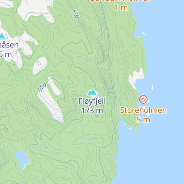 Map of Fløyfjell