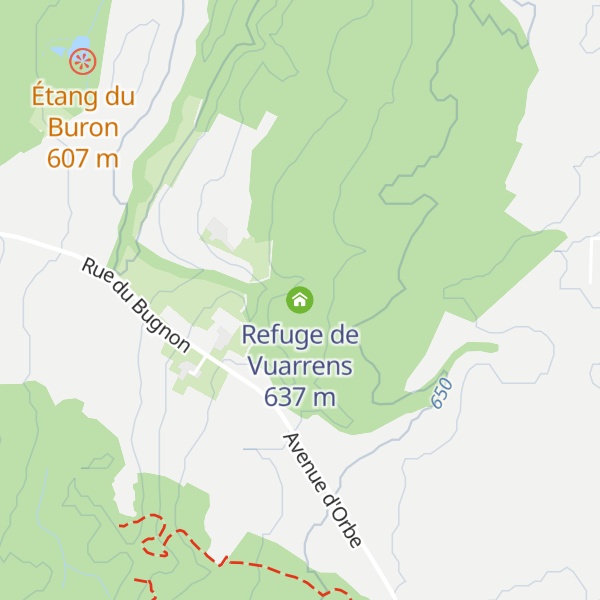 Map of Refuge de Vuarrens