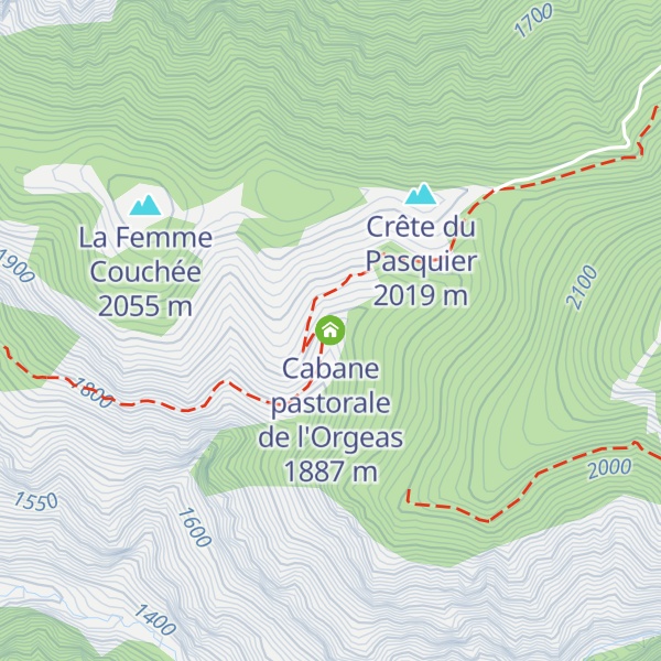 Map of Cabane pastorale de l'Orgeas
