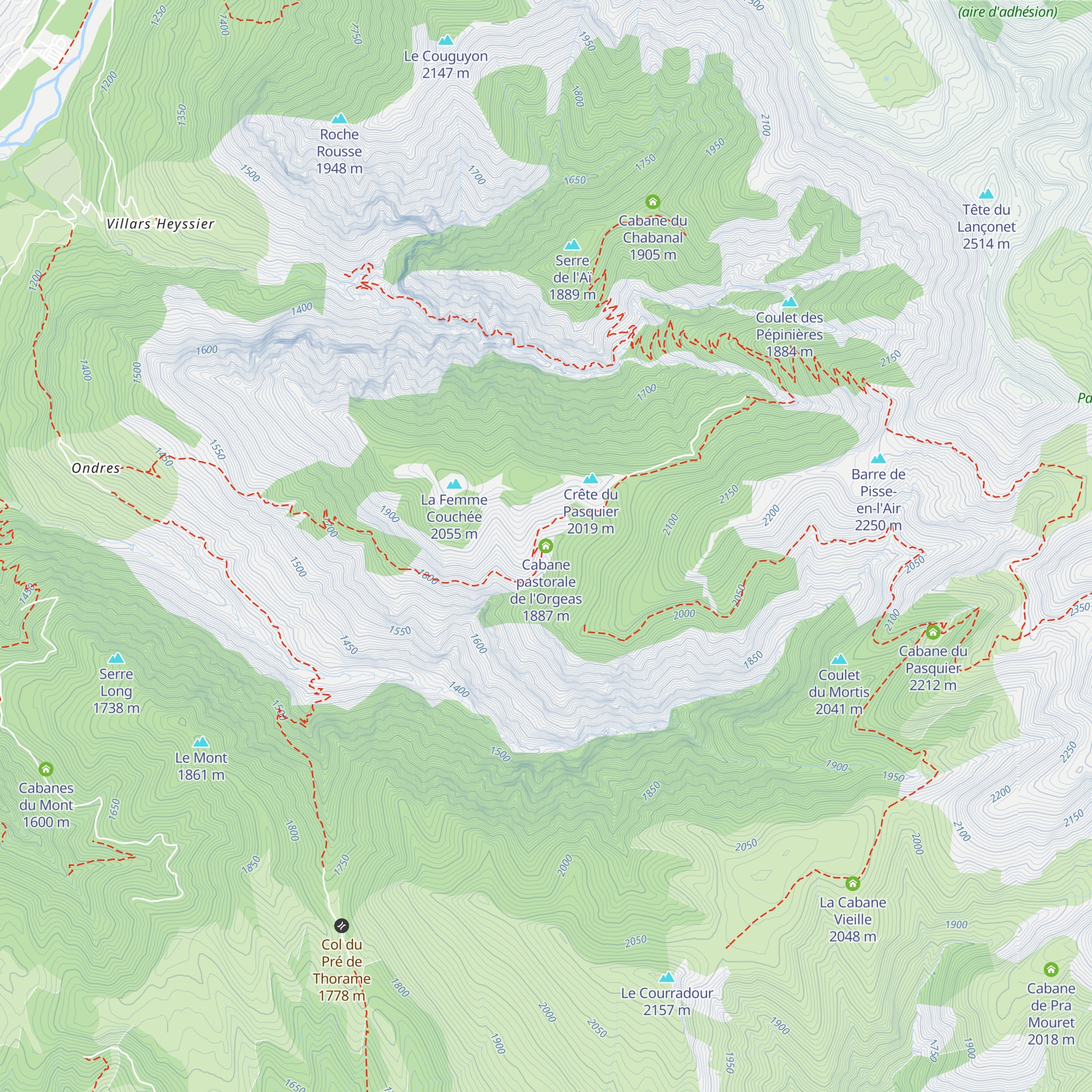 Cabane pastorale de l'Orgeas map