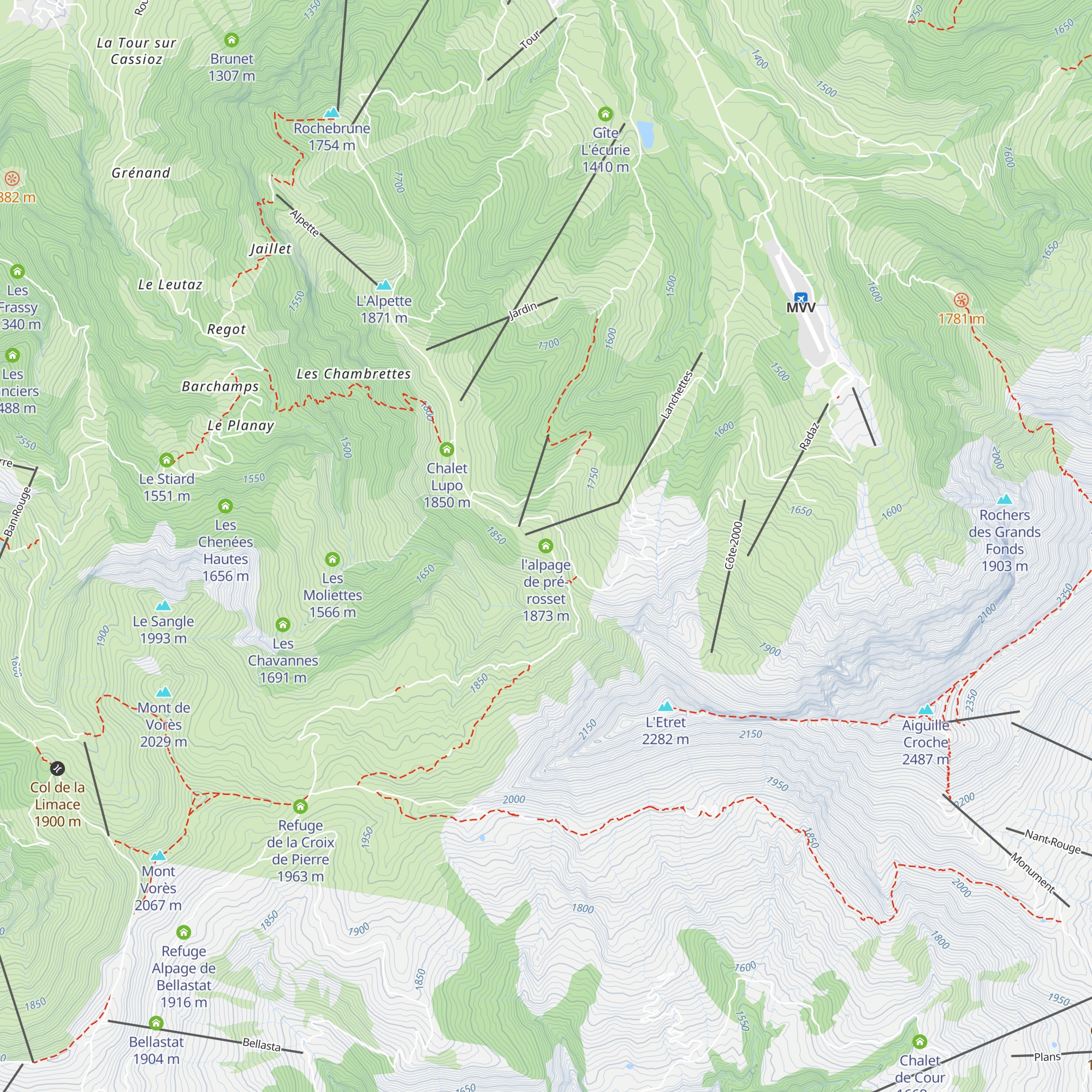 l'alpage de pré-rosset map