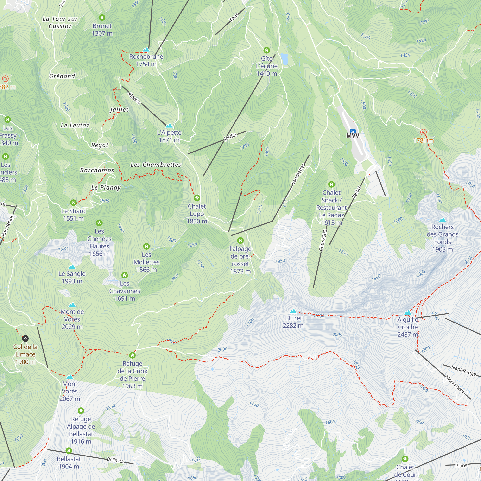l'alpage de pré-rosset map