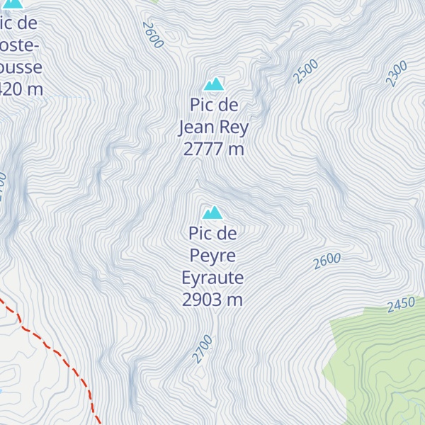 Map of Pic de Peyre Eyraute