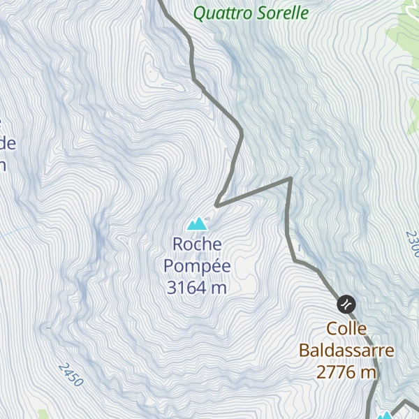 Map of Pointe Balthazar / Punta Baldassarre