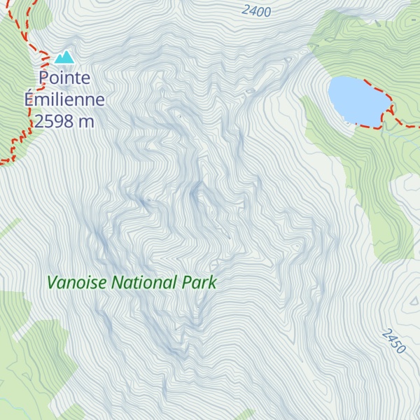 Map of Aiguille du Fruit