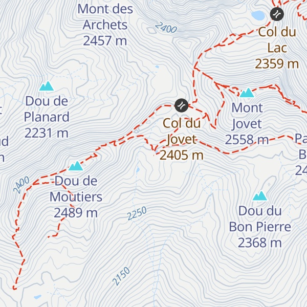 Map of Le Refuge du Mont Jovet