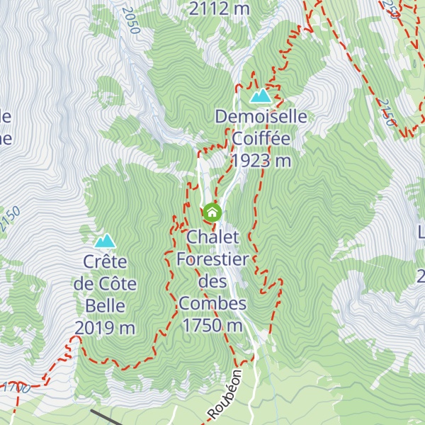Map of Chalet Forestier des Combes