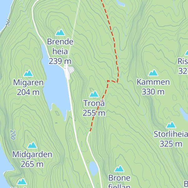 Map of Tronå