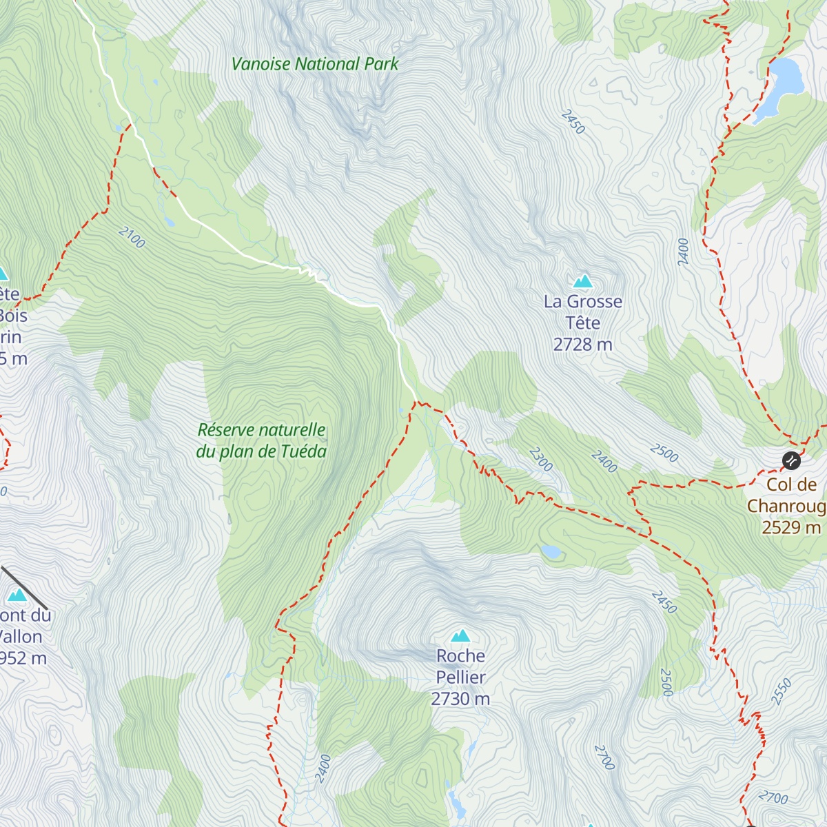 Refuge du Saut map