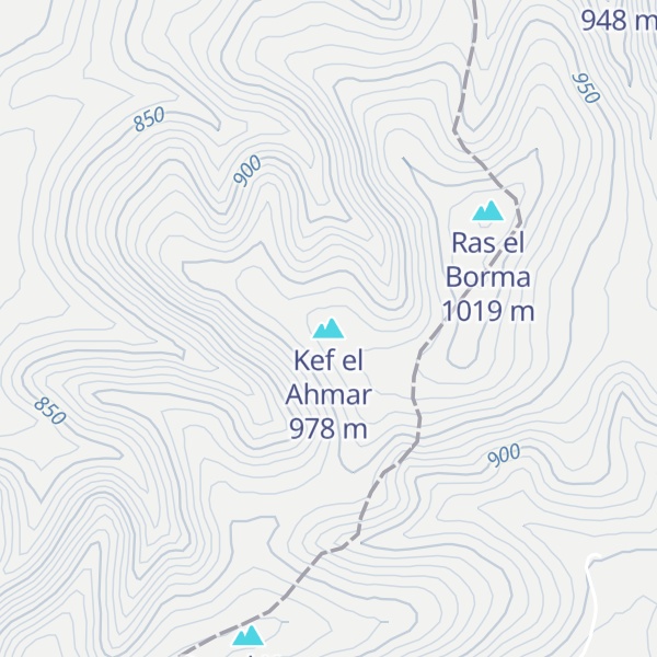 Map of Kef el Ahmar