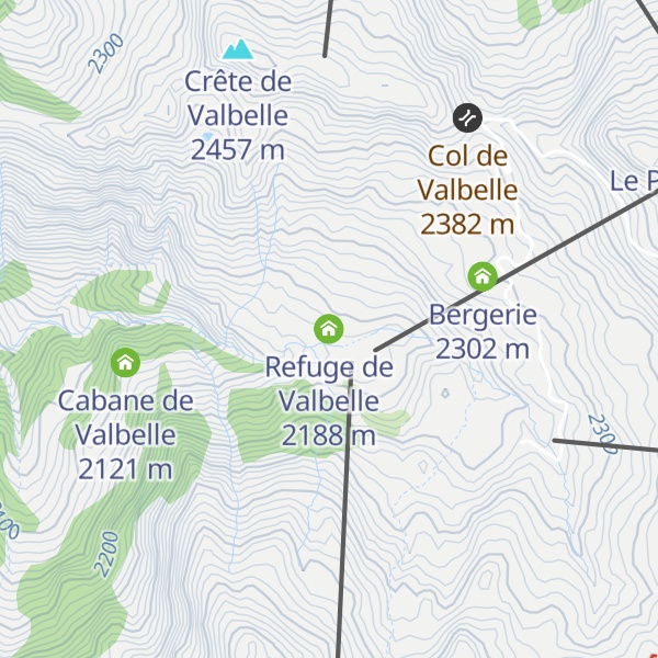 Map of Refuge de Valbelle