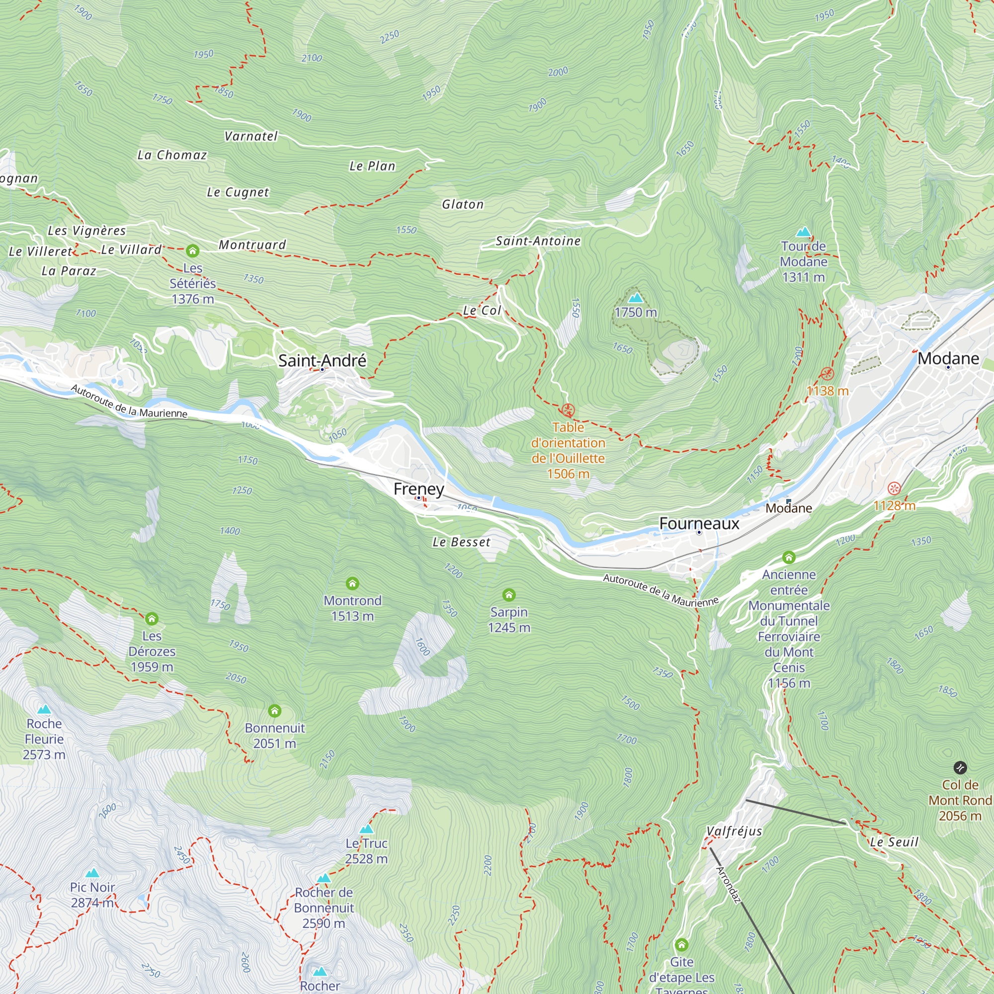 Prise d'eau du Freney map