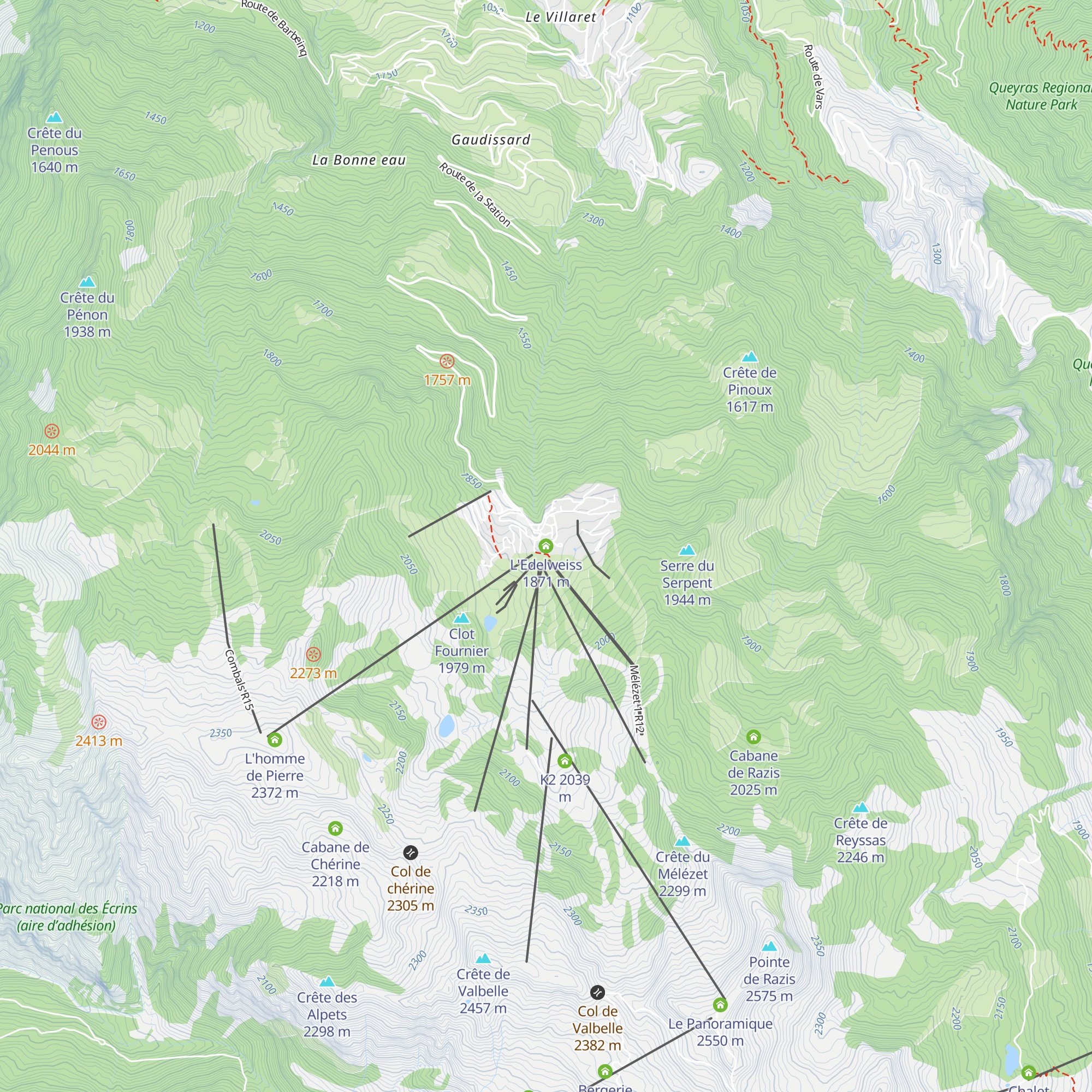 L'Edelweiss map