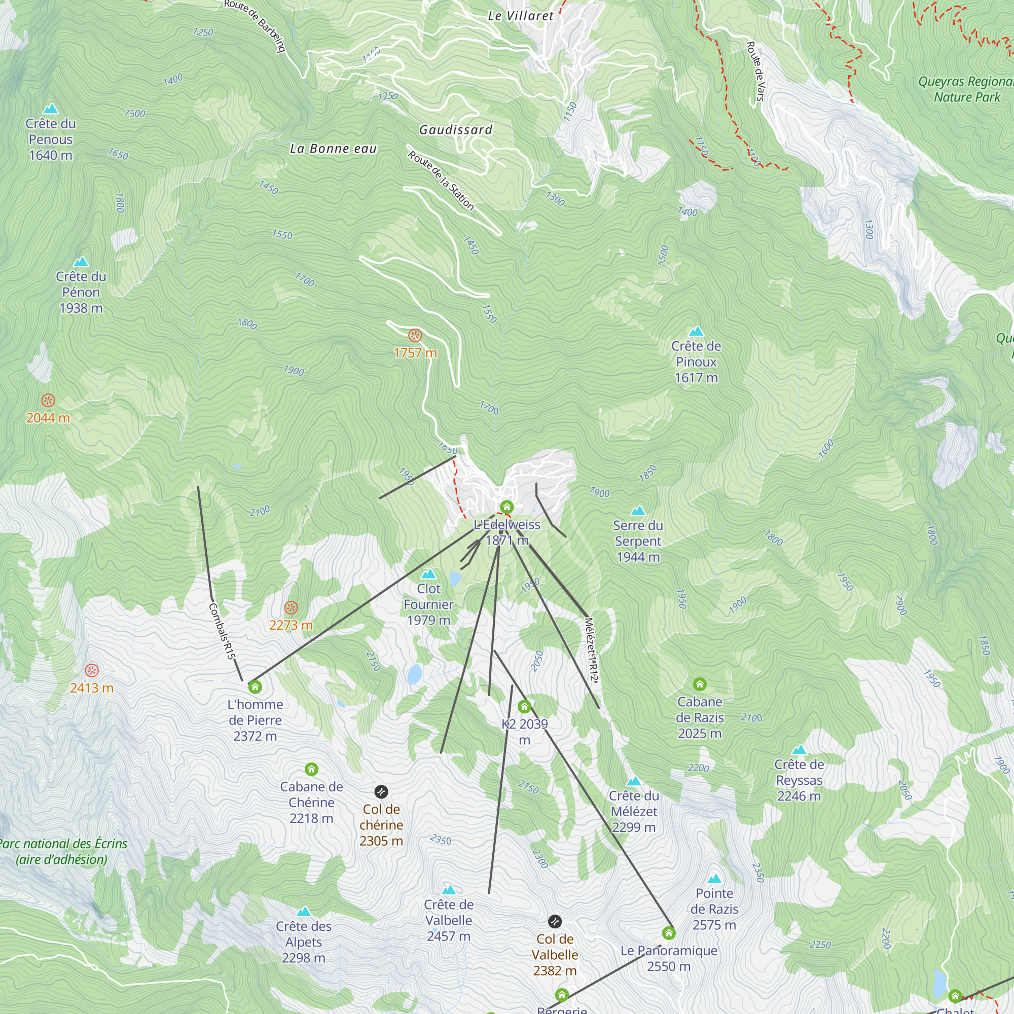 L'Edelweiss map