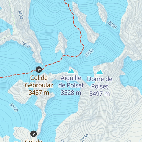 Map of Aiguille de Polset