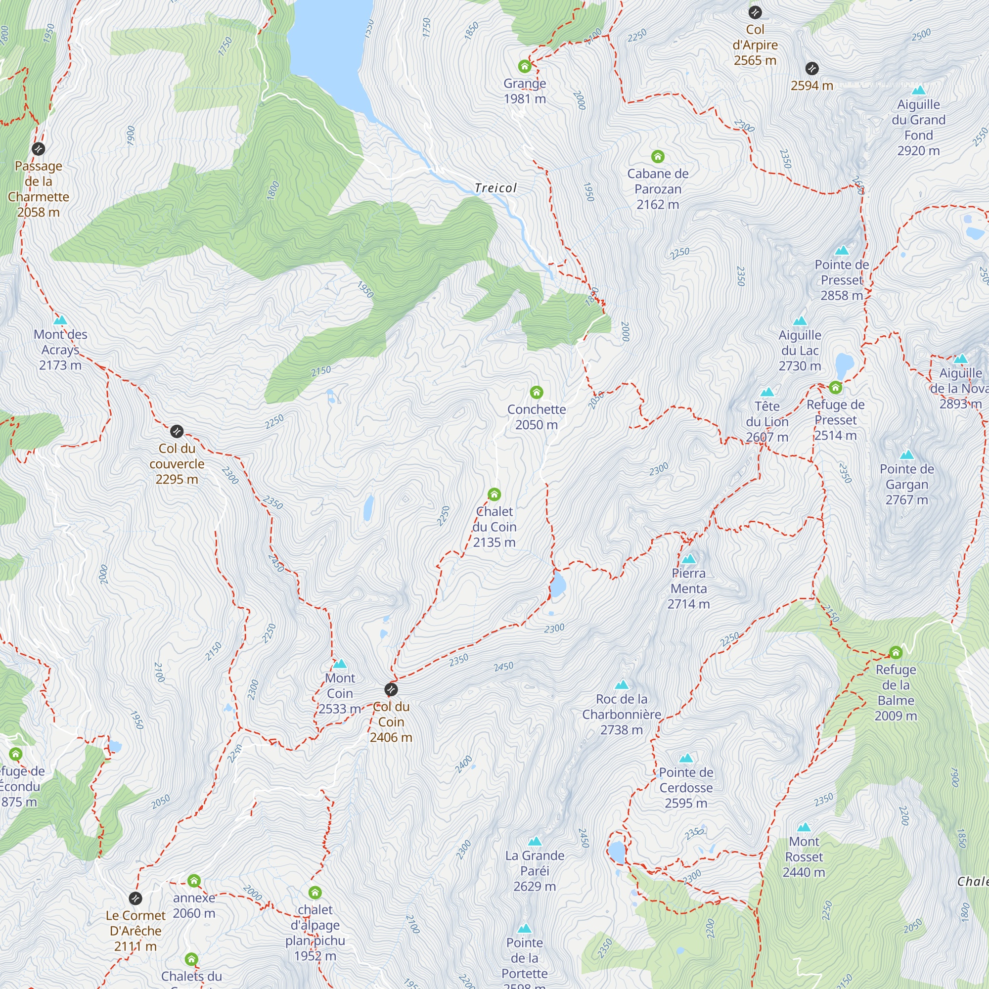 Chalet du Coin map