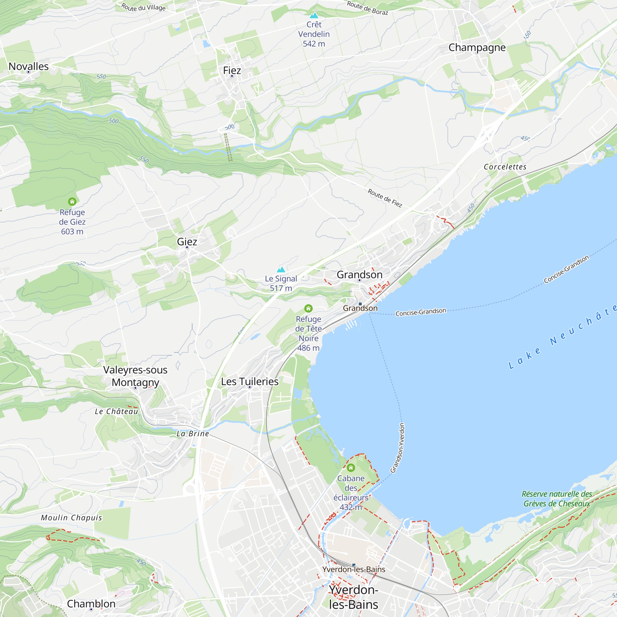 Refuge de Tête Noire map