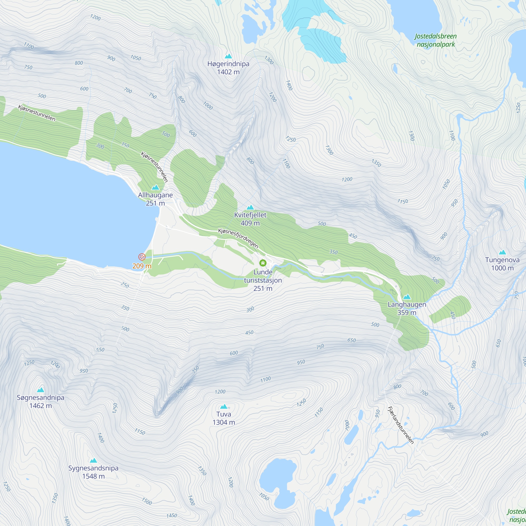 Lunde turiststasjon map
