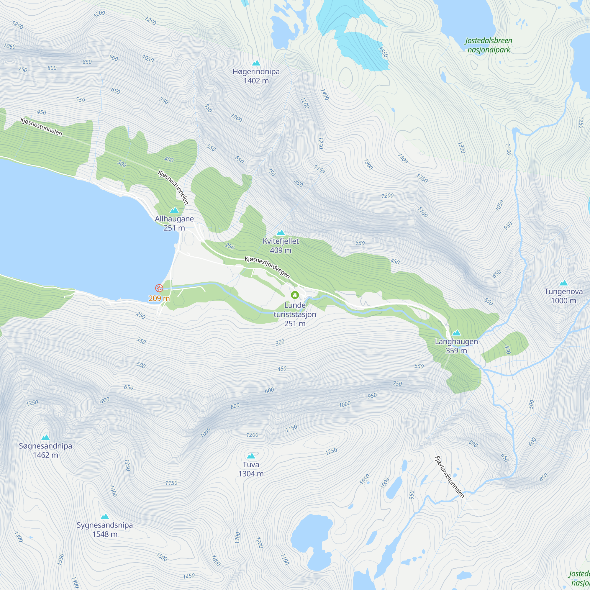 Lunde turiststasjon map