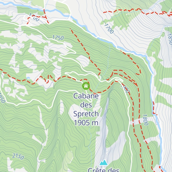 Map of Cabane des Spretch