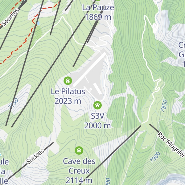 Map of Détachement hélicoptère de sécurité civile de Courchevel
