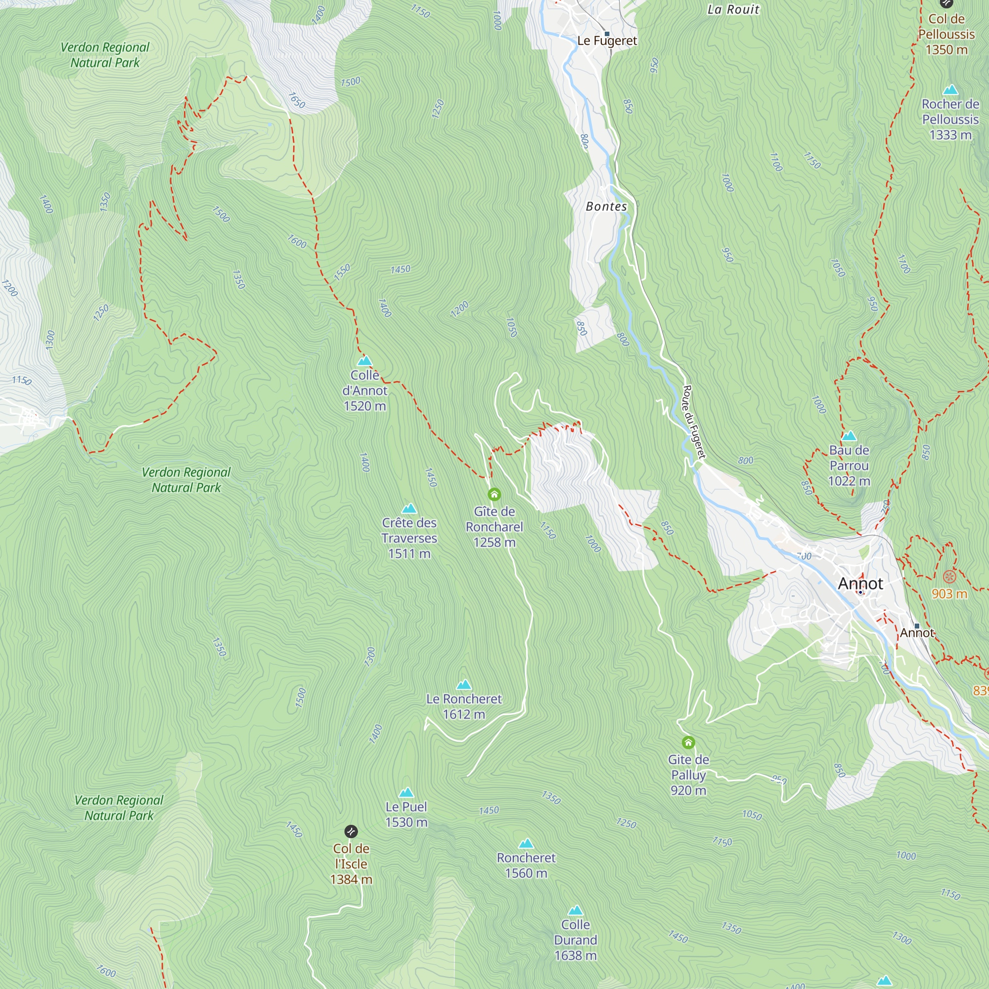 Gîte de Roncharel map