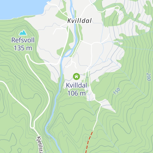 Map of Kvilldal