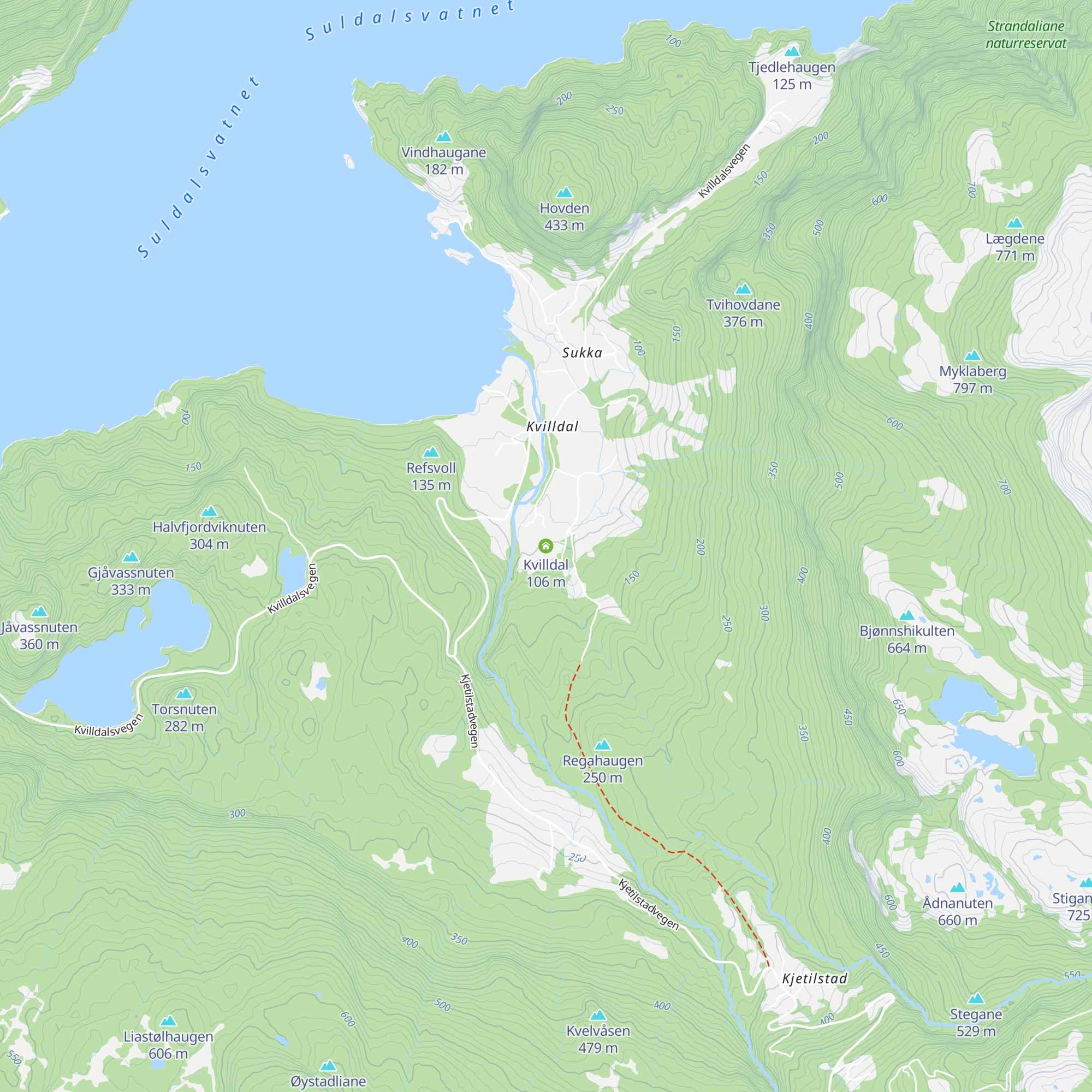 Kvilldal map