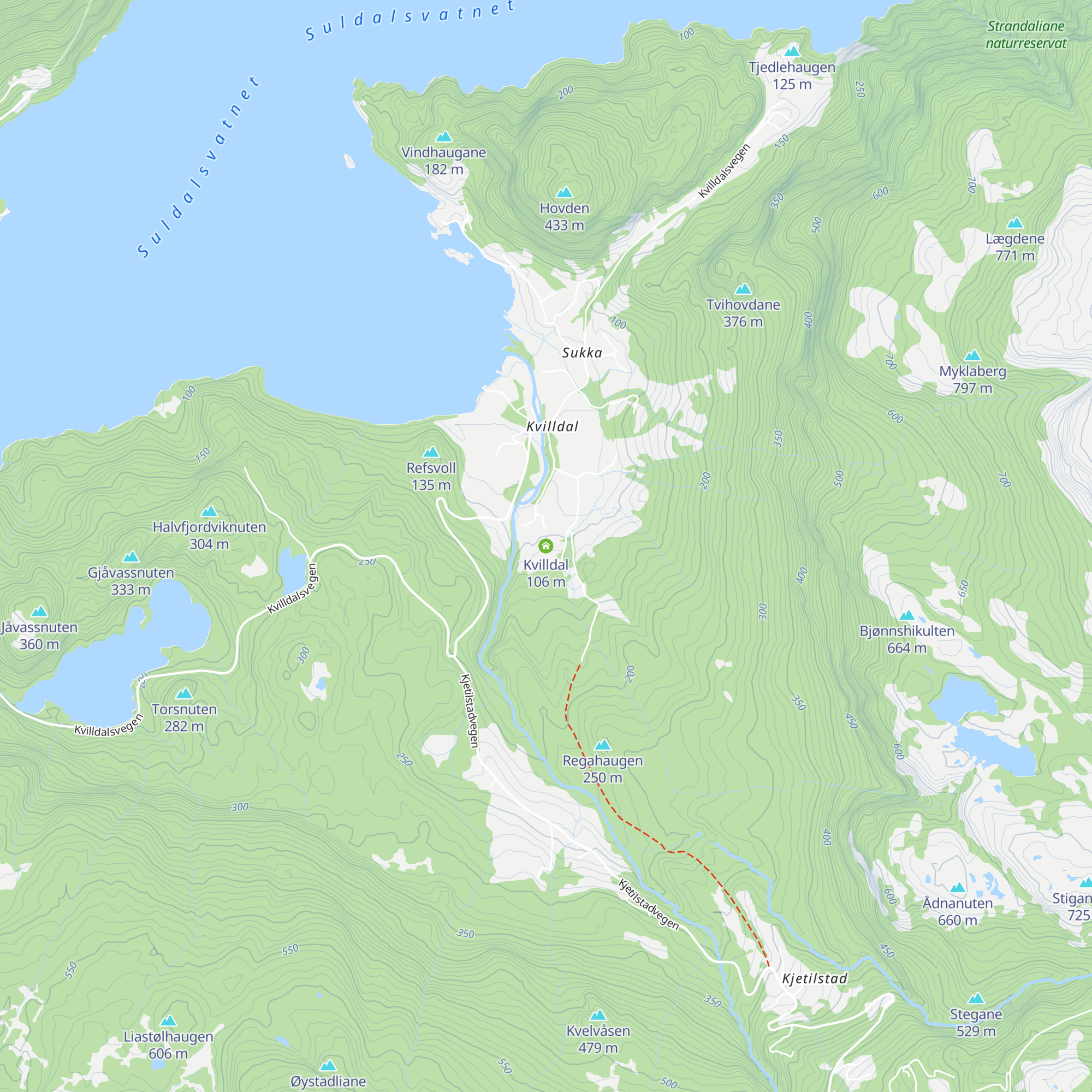 Kvilldal map