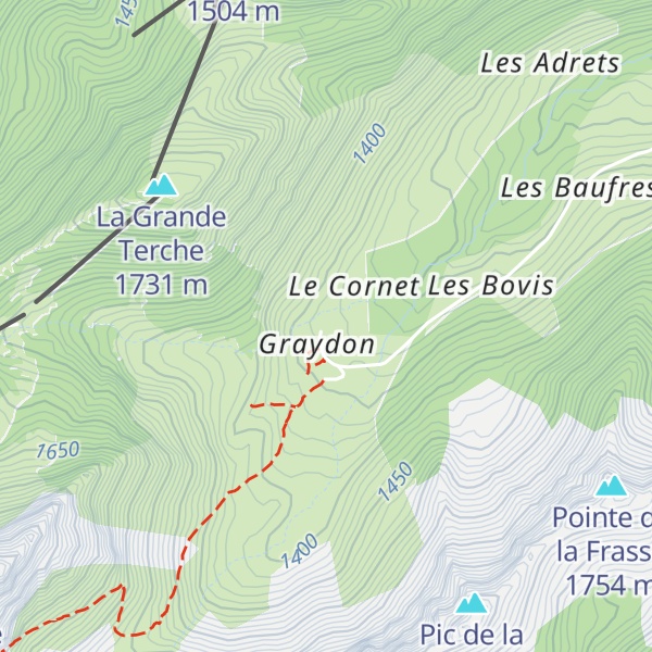 Map of Refuge de Graydon