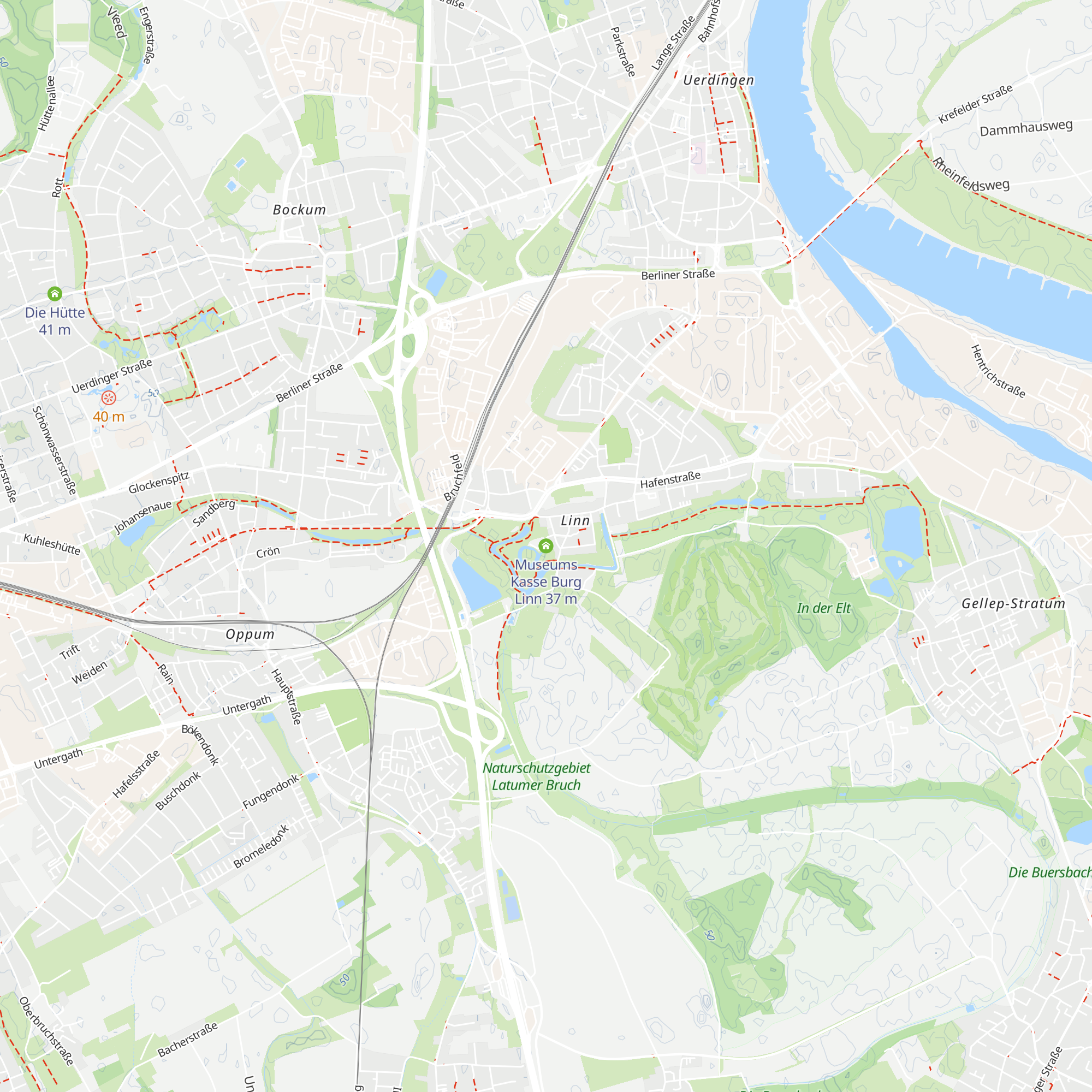 Museums Kasse Burg Linn map